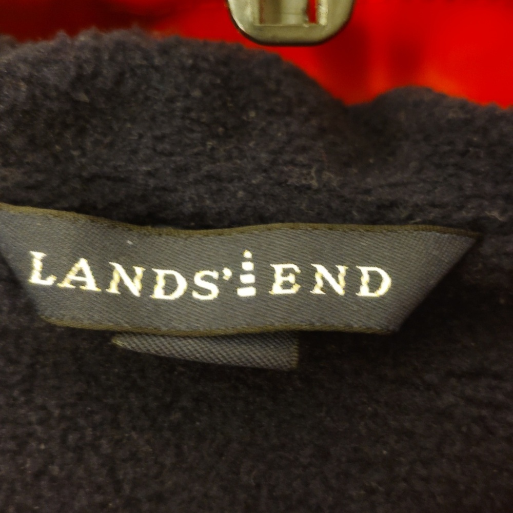 Lands' End Red Rain Jacket - Picture 7 of 9